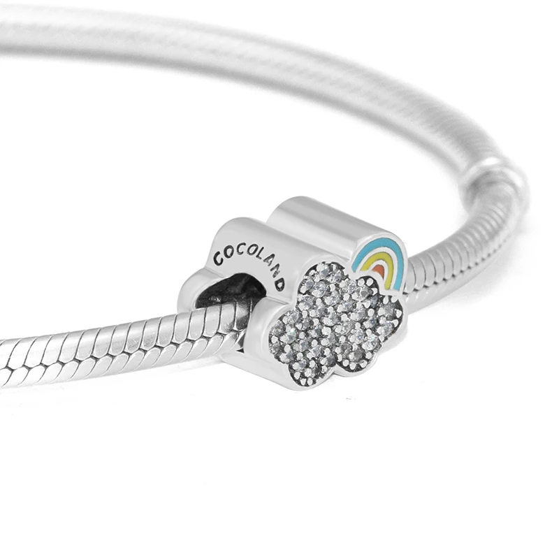 

Fits for CKK Charms Bracelets Nature Weather Beads with Mixed Enamel 100% 925 Sterling-Silver-Jewelry Free Shipping