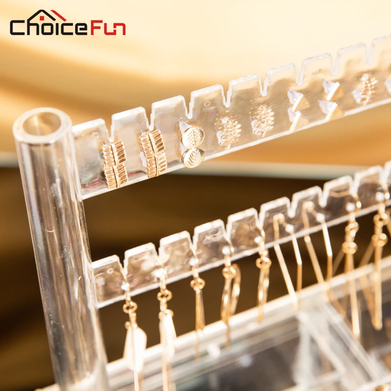 CHOICE FUN Modern DIY Clear Necklace Ring Accessories Earrings Holder Stand Home Organization And Earring Storage For Jewelry | Дом и сад
