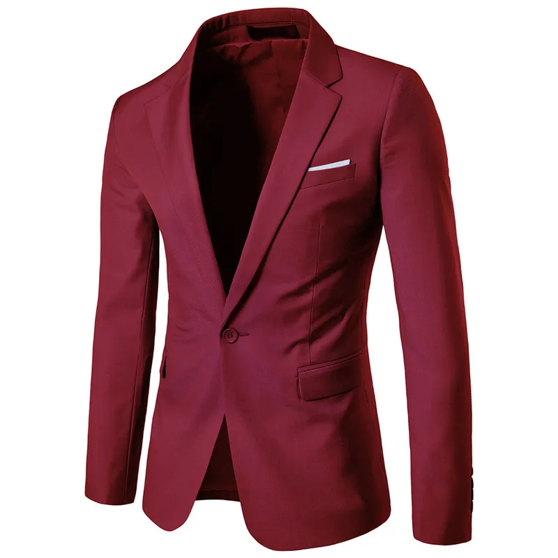 wine Red Роскошный мужской костюм из 3 предметов, мужской свадебный тонкий повседневный деловой мужской костюм, Большой размер, Мужская праздничная одежда, платье жениха, S-6XL - Цвет: wine Red