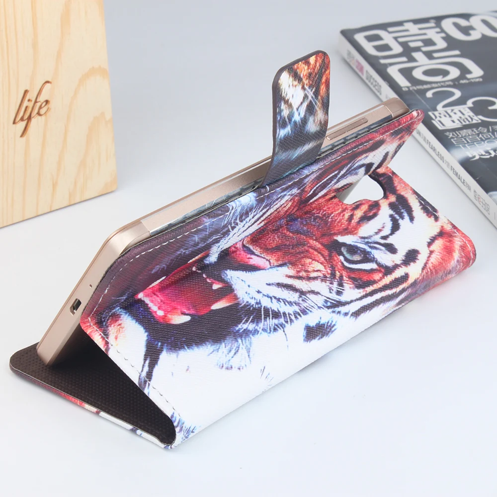 Для HOMTOM HT3 Pro Чехол чехол 3D Тигр узор с крышкой Роскошный кожаный бумажник телефон