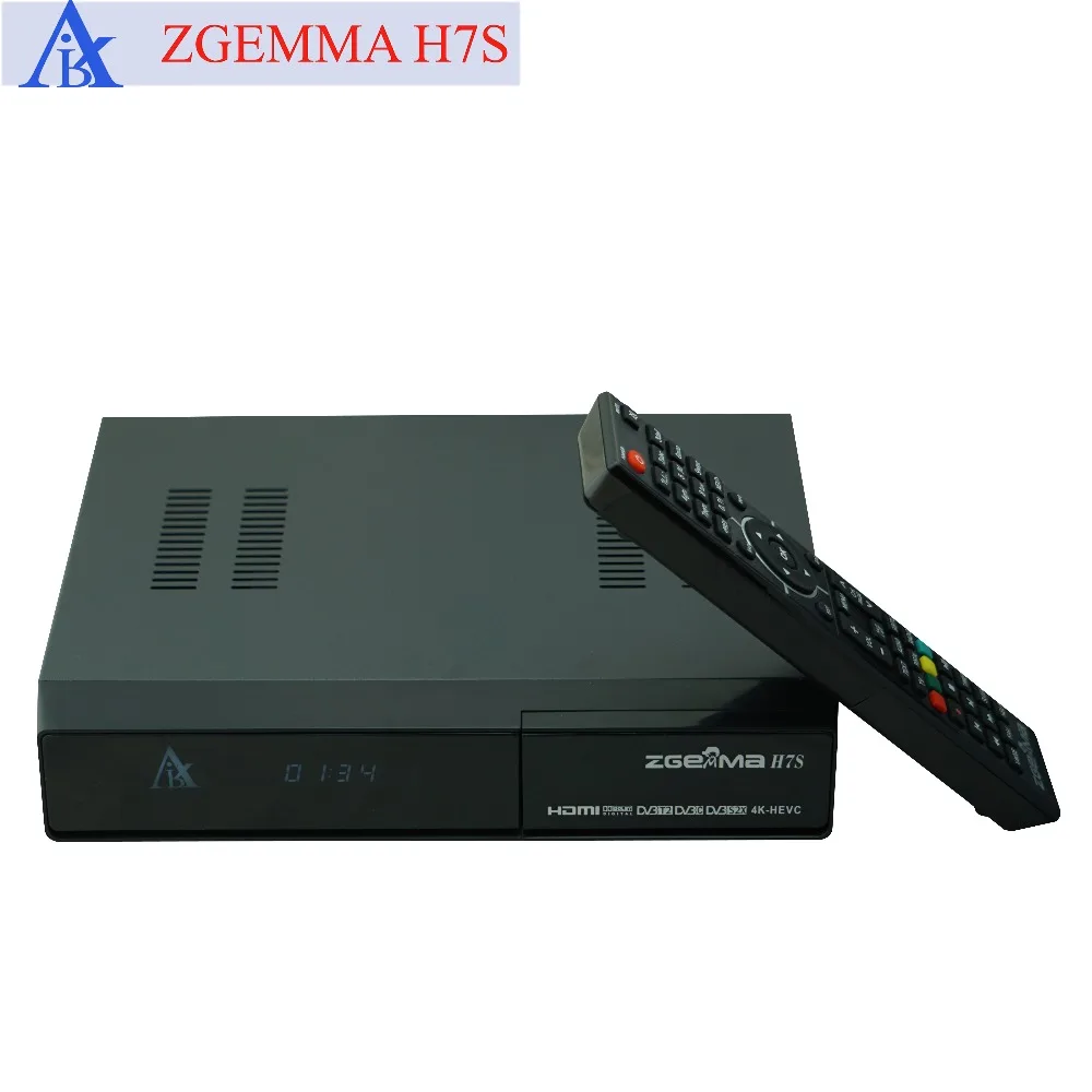 

5 pcs/lot zgemma h7s 4k ultra receiver twin dvb s2x/s2 + dvb t2 & dvb c support multi-stream and ci plus