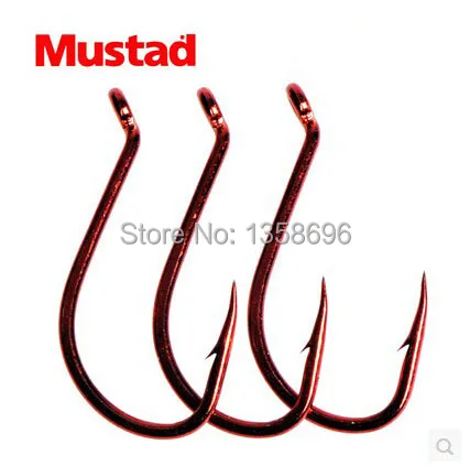 Постоянное высокое Качество Настоящий бренд MUSTAD крючки колючей крюк Локтевого Отростка крючки Из Углеродистой Стали рыболовные крючки