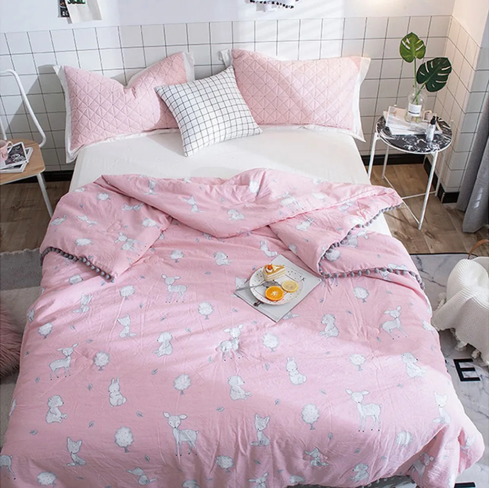 Летнее тонкое стеганое одеяло спальное покрывало постельное белье полный цветок