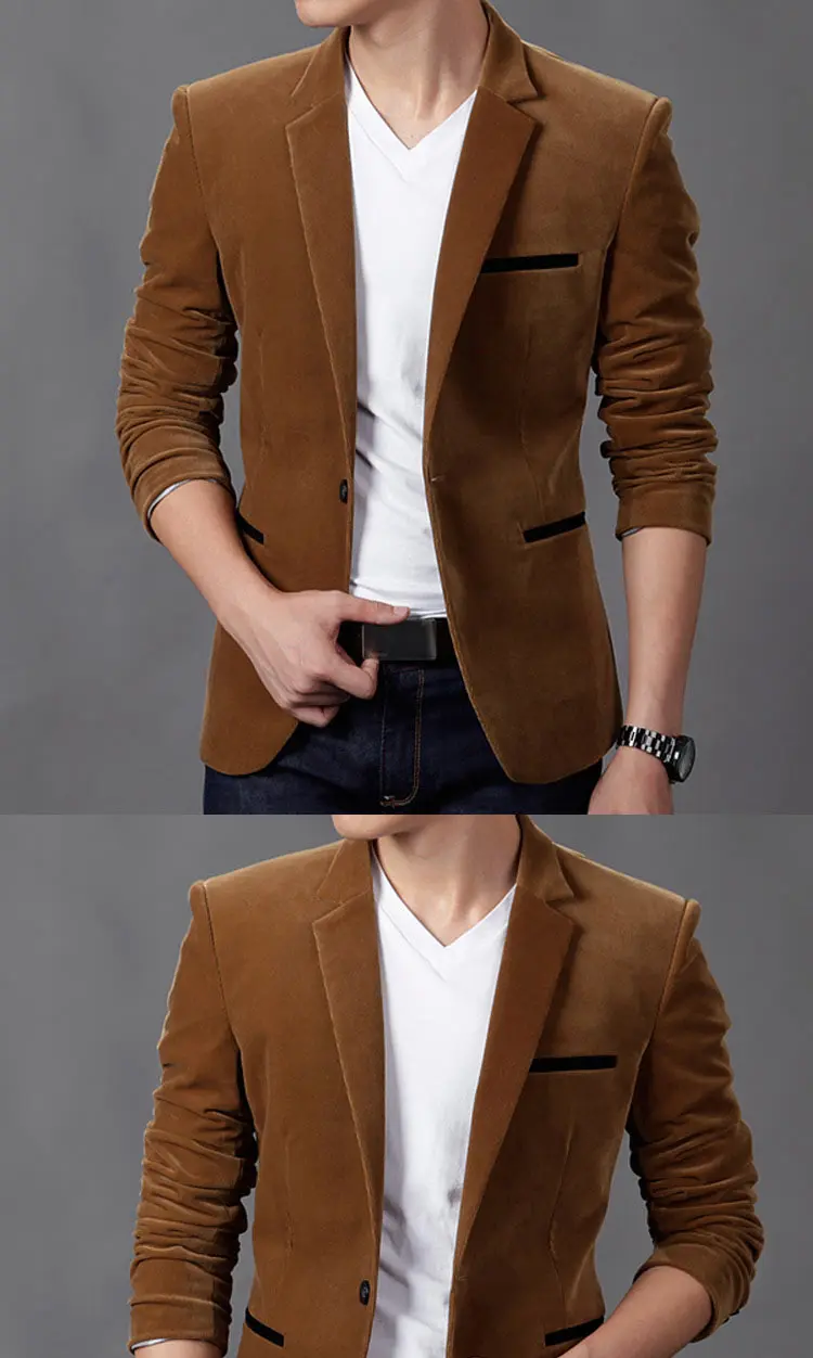 Новая мода Для мужчин s Блейзер Британский's Стиль повседневная Slim Fit пиджак мужской пиджаки Для мужчин Пальто Терно Masculino плюс размеры M-3XL