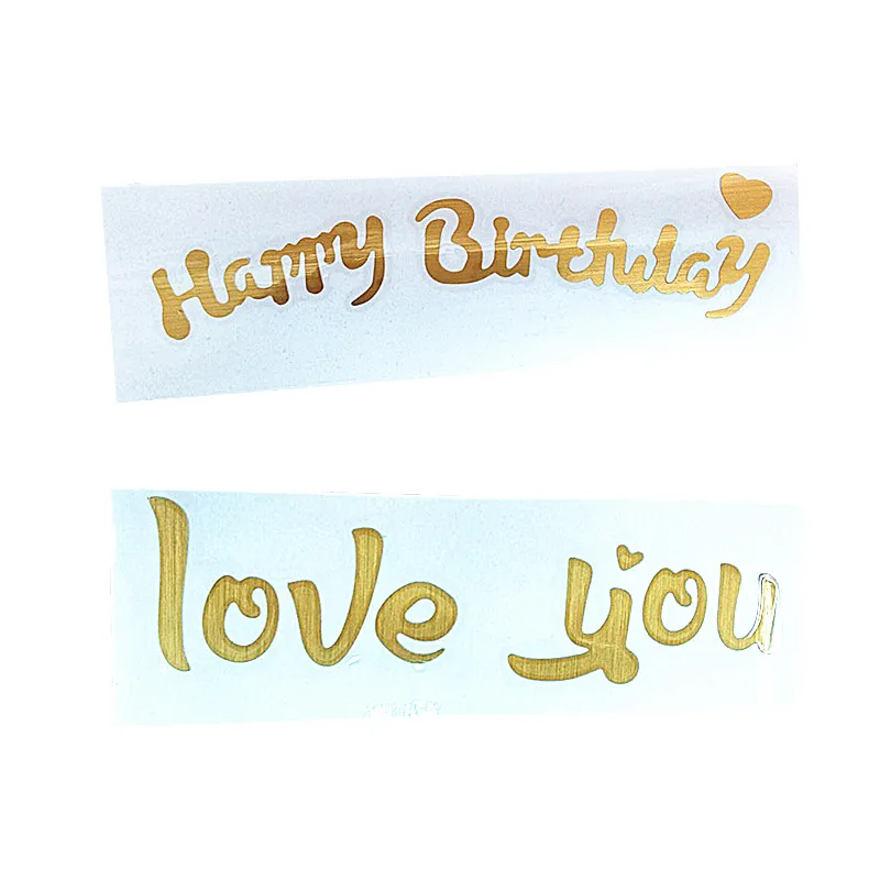 DIY Gold Letter Happy Birthday Clear Helium Balloon PVC Inflatable Air Balloon for Wedding Birthday Party Baby Shower Decoration