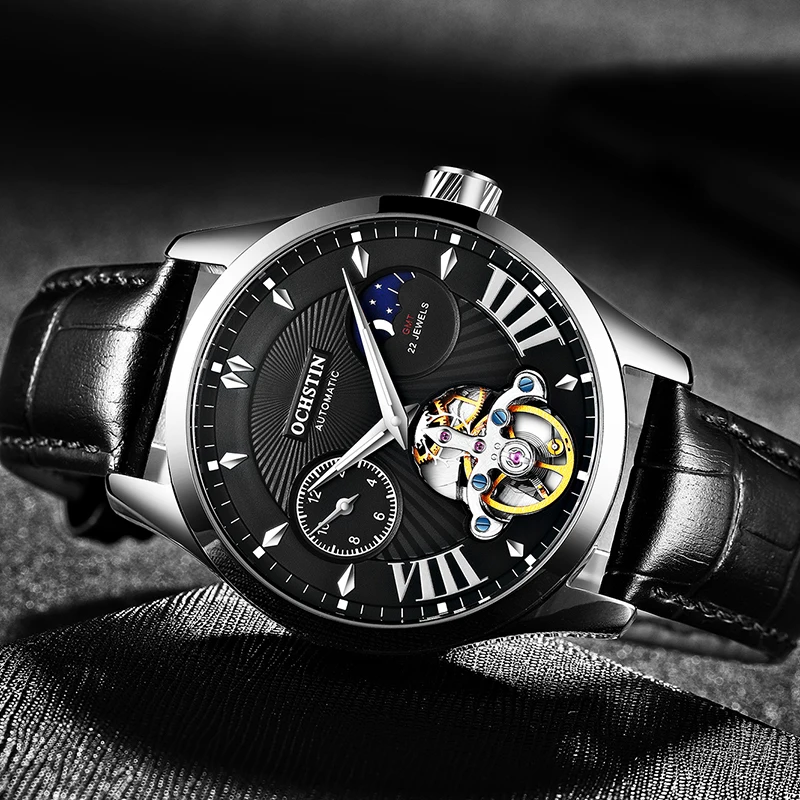 Роскошные мужские механические часы топового бренда Tourbillon Скелет