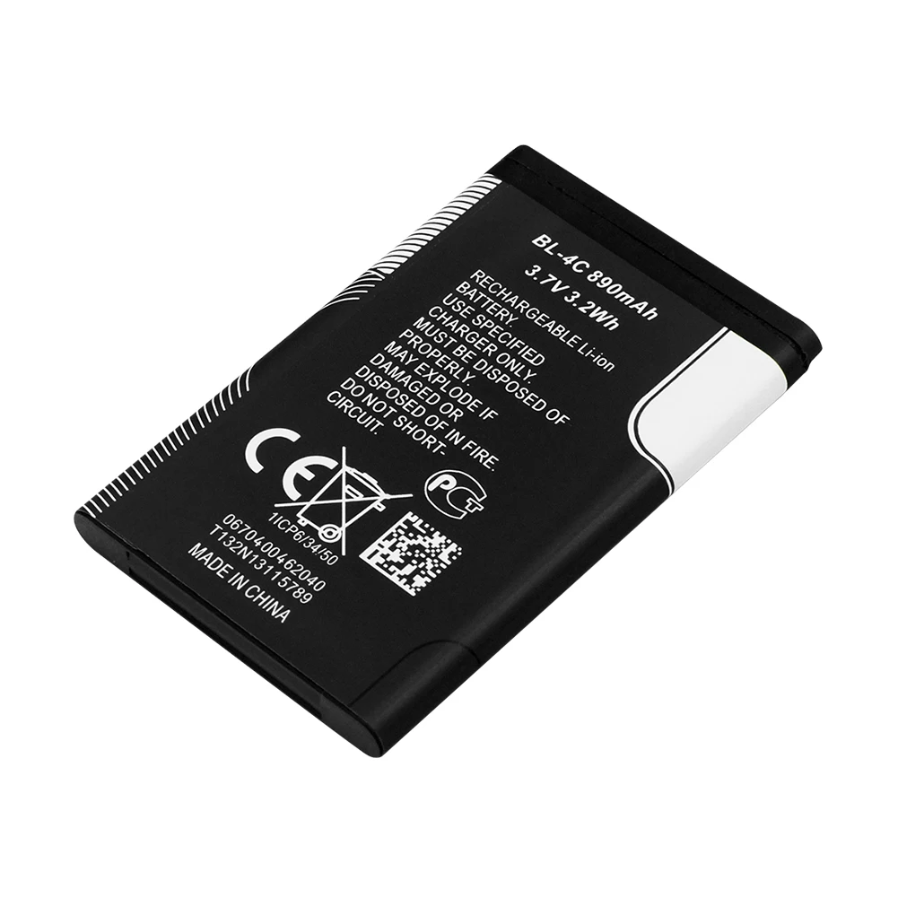 890 мАч Замена батареи BL-4C BL 4C BL4C Li-Ion Батарея для Nokia 2652 3108 6100 6170 6260 7270 6101 6102 6131 чехол для телефона
