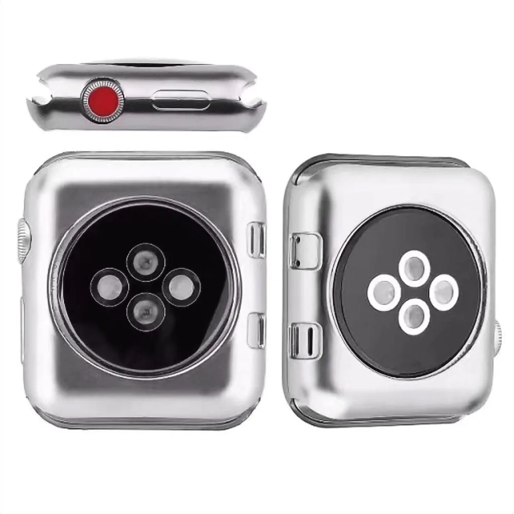 Мягкий ТПУ защитный чехол для Apple Watch 38 мм 42 идеально сочетающийся с бампером