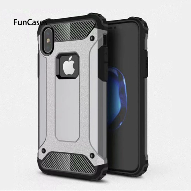 Для iPhone X Case Shockroof Чехол-гибрид из ТПУ бронированный жесткий чехол на заднюю