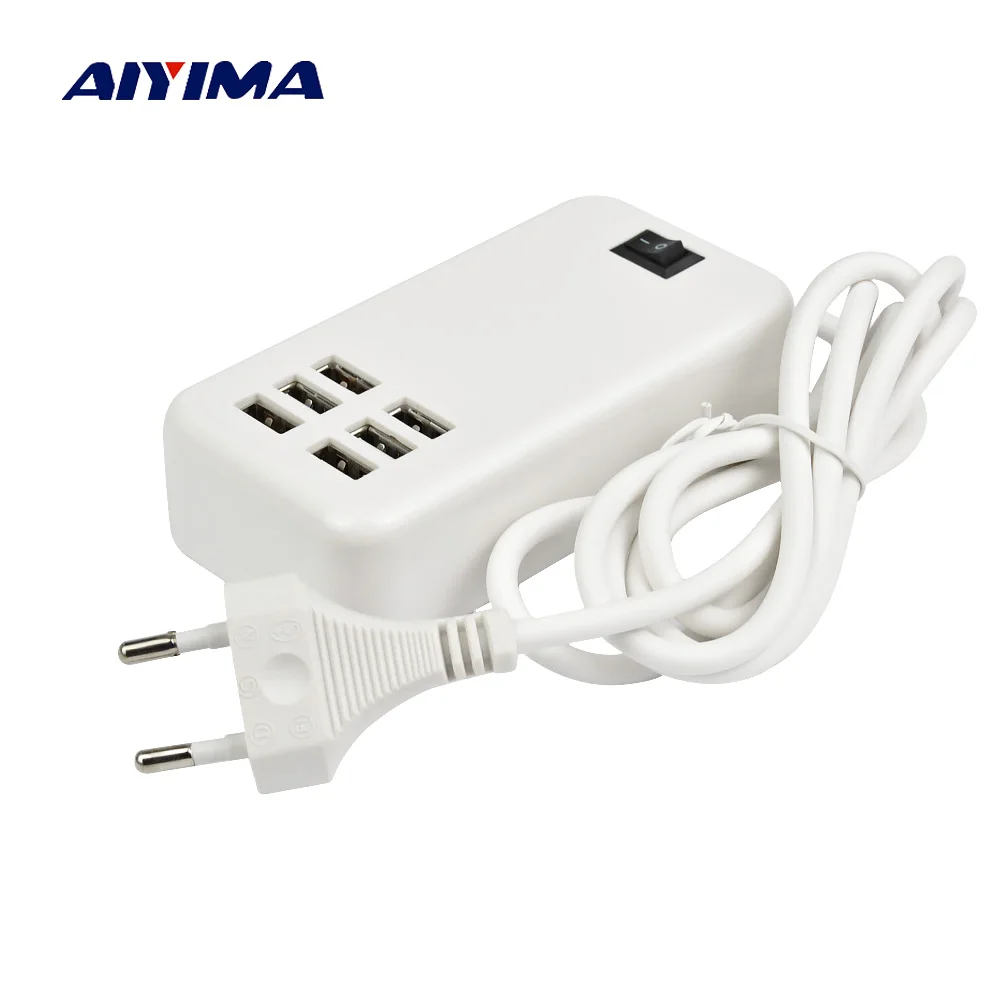 AIYIMA настольное зарядное устройство USB концентратор 6 портов ЕС настенная розетка