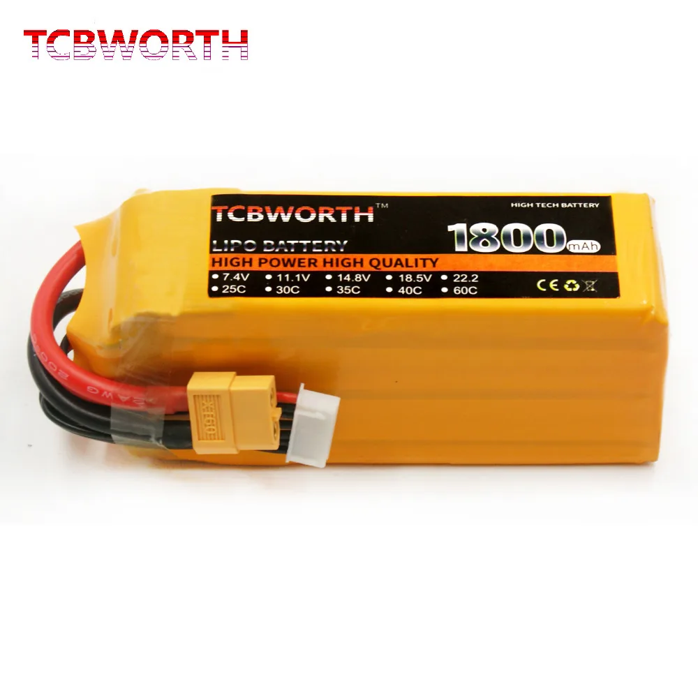 TCBWORTH батареи 6S 22 2 V 1800 мА/ч 30C взрыв 60C провод с силикатной гелевой Батарея для
