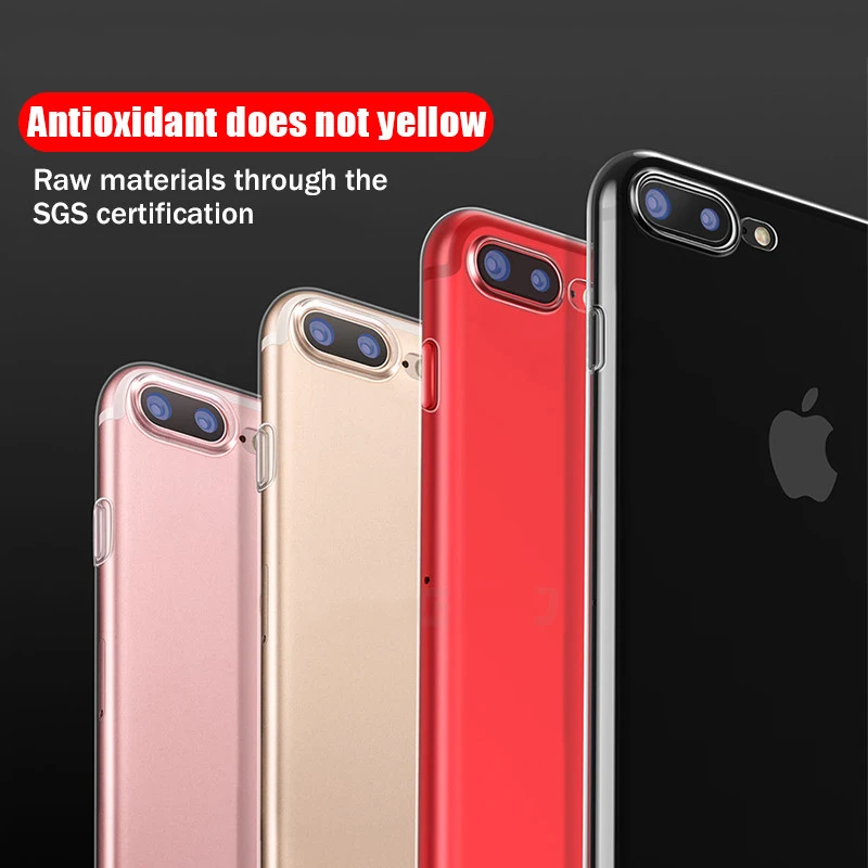Прозрачный Ультратонкий Мягкий силиконовый чехол из ТПУ для iPhone 6 6S 7 8 Plus X Xs Max XR 11