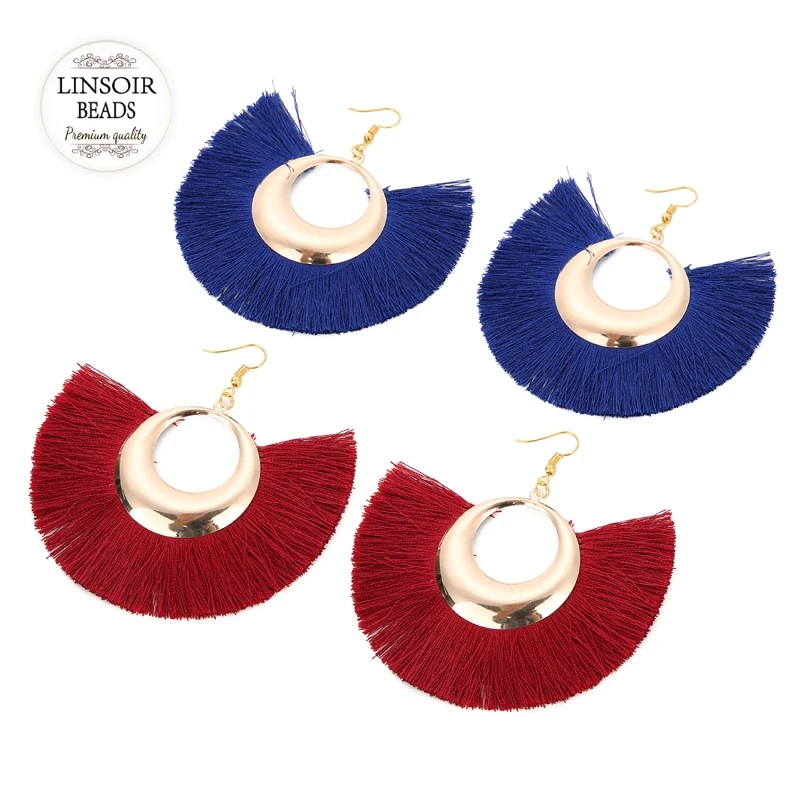2018 NEW 1 Pair/lot Tassel Earrings for Women Big Fringe Earings Fashion Jewelry Female Bohemian Hanging Drop |