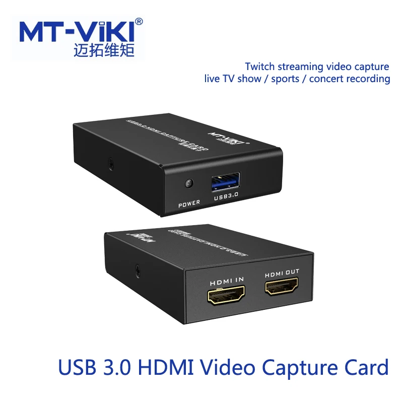 MT VIKI USB3.0 HDMI видео аудио карта захвата 1080P FHD для Twitch потокового ТВ шоу спортивная