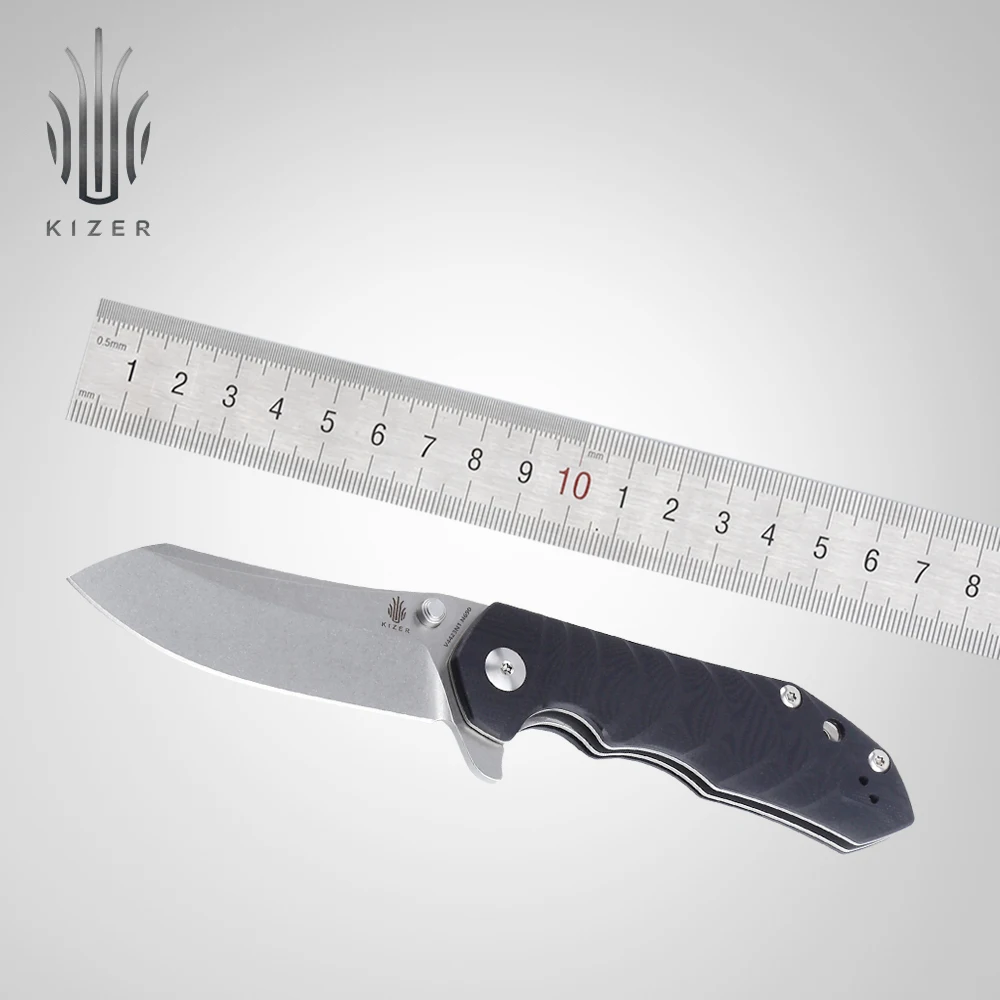 Карманный нож Kizer, нож для выживания, Sovereign V4423, разноцветный складной нож для охоты, кемпинга, полезные инструменты для повседневного использования