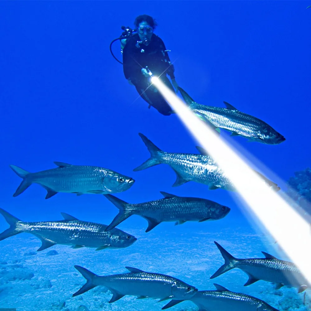 Фонарик для подводного плавания Cree XM L2 магнитный переключатель перезаряжаемый