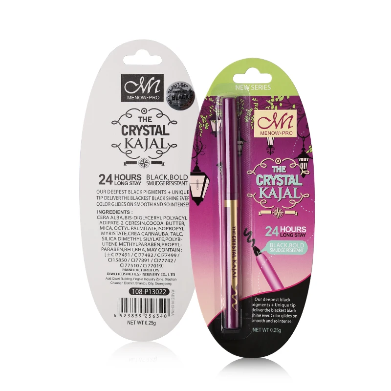 Автоматические Гелевые подводки для глаз Menow ультра черная Водостойкая Подводка