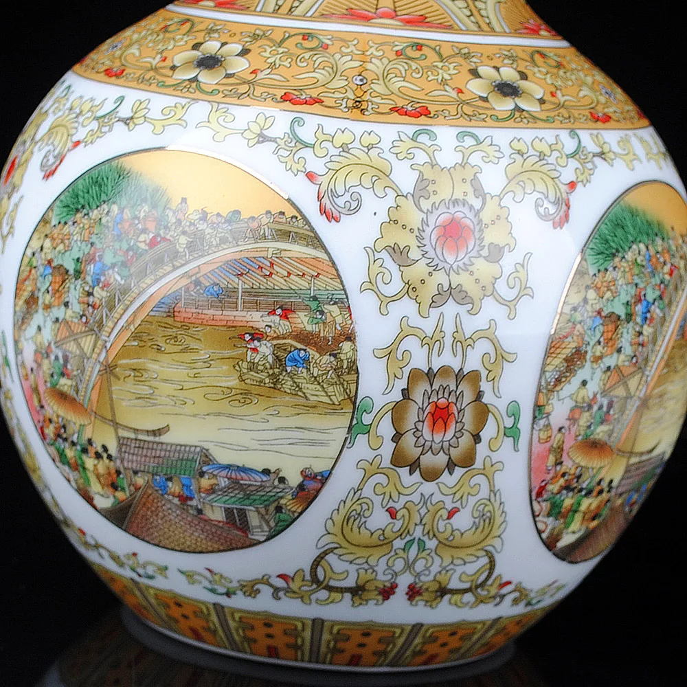 

Jingdezhen ceramic vase painting modern classical Home Furnishing decorated living room decoration crafts