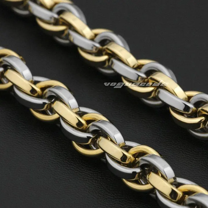 Цепочка кошелек Мужская из нержавеющей стали 316L крутая модная подвеска золотого