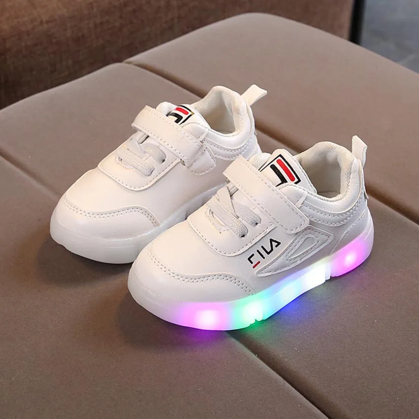Новинка весны светодио дный LED Спортивная обувь модные для девочек малышей