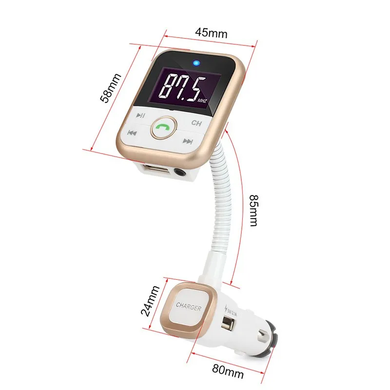 Bluetooth BT67 MP3 плеер Handsfree беспроводной адаптер FM транзит с ЖК пультом дистанционного