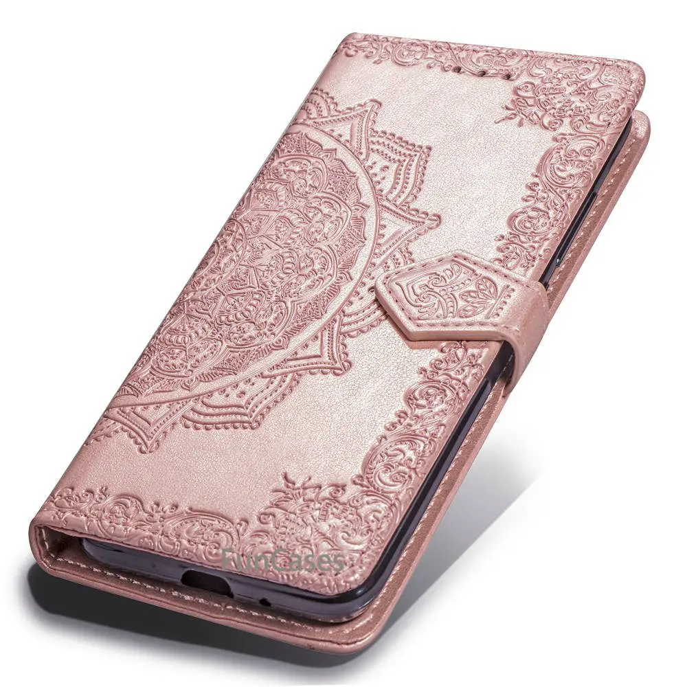 Чехол для телефона Xiomi Redmi 6A кожаный винтажный книжка с откидной крышкой чехол