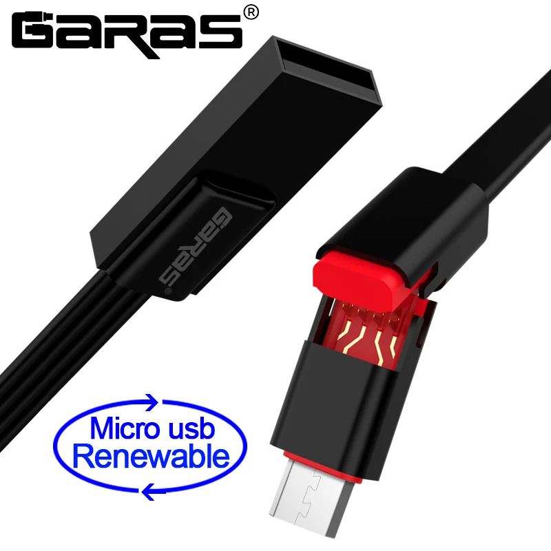 Возобновляемый кабель Micro USB GARAS для быстрой зарядки и передачи данных из
