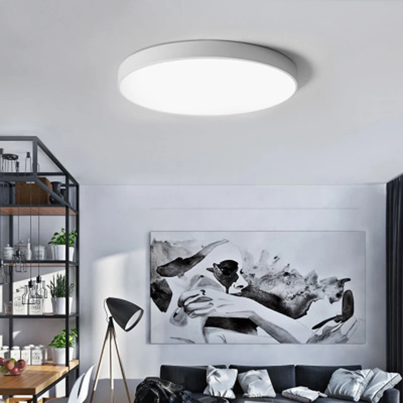 Xsky Ultra-thin Creative Circular LED Ceiling Lamp Modern Simple Lights Living Room Dimming Acryl Home Lighting | Освещение