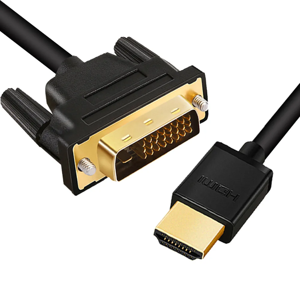 Адаптер HDMI к DVI 24 + 1 штырьковый штекер конвертер hdmi 3D кабель 1080P XBOX DVD HDTV ЖК - Фото №1