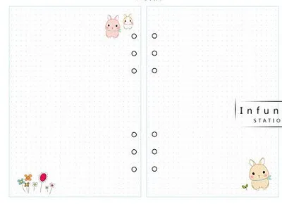 A5 dots Милый мультфильм 6 отверстий школьная внутренняя бумажная ядро для спиральной тетради, конфеты студенческий планировщик Органайзер замена бумаги 8 видов A5 A6 - Цвет: A5 dots