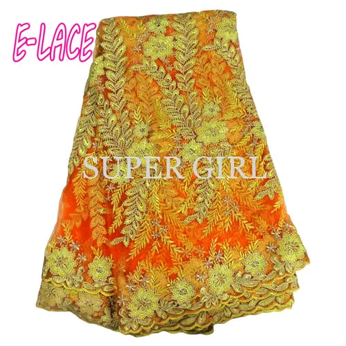 Чистый синий Высокое качество Африканский швейцарские ткани кружева Швейцарии