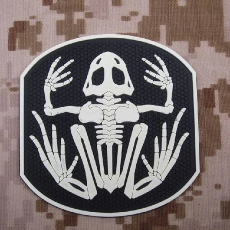 ВМС Devgru Seal Team 6 Скелет Лягушки Frogman Morale ПВХ резиновая нашивка армейская тактическая нашивка спецназ 3d боевой знак военные нашивки