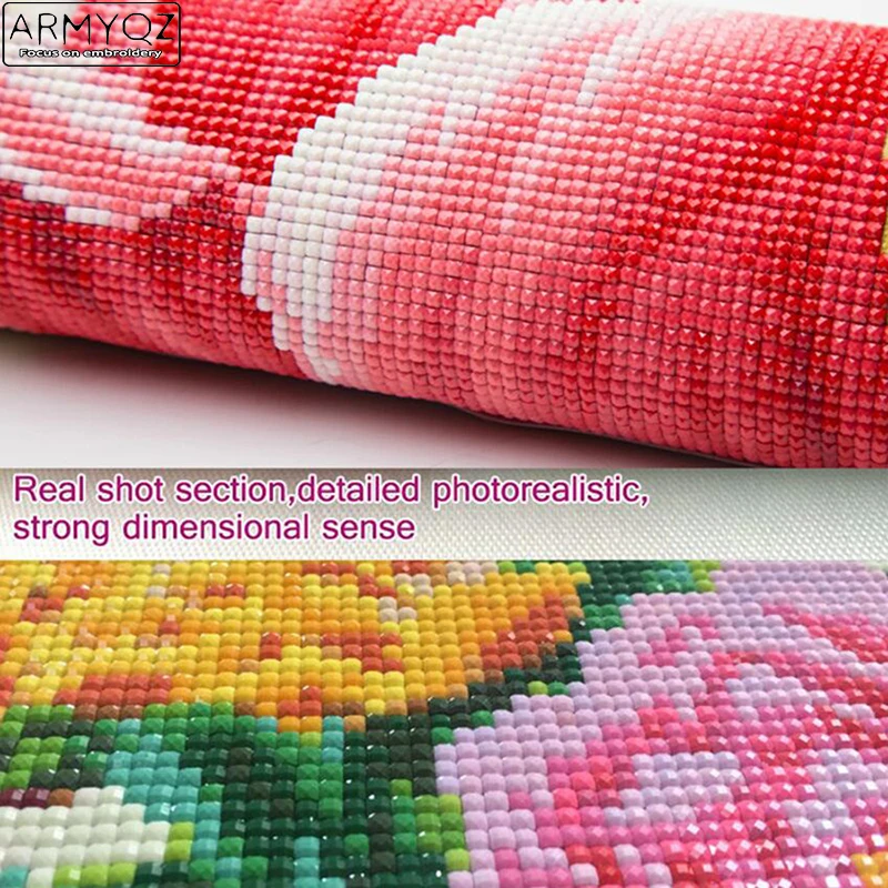 Полный квадратный/круглый дрель Алмазная вышивка Скелет 5D поделки алмазов