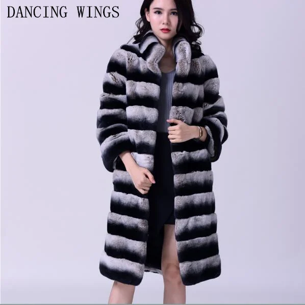 Женское зимнее пальто с воротником стойкой из натурального меха|genuine fur coat|rex rabbit