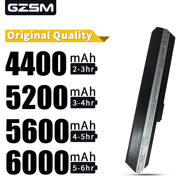 HSW 5200 мАч аккумулятор для asus K52J K52F A31-K52 A32-K52 A42-K52 A52F A52J A52JR A52JK K42F K42JB K42JR K42JV X52J батарея
