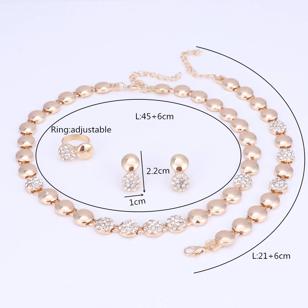 Женский комплект ювелирных изделий из африканских бусин хрустальное ожерелье