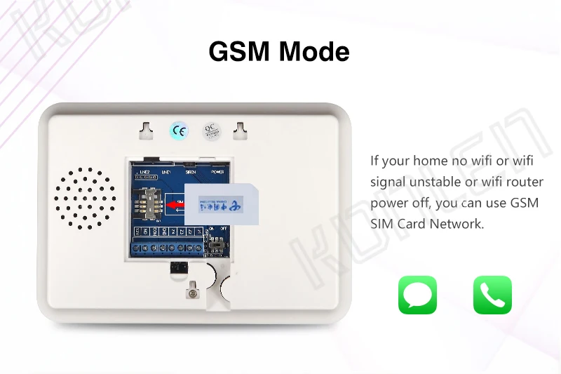 KONLEN GSM Wifi сигнализация Охранная домашняя охранная PSTN проводка Беспроводная умный дом сигнализация от взлома SMS Противоугонная Android Alarma