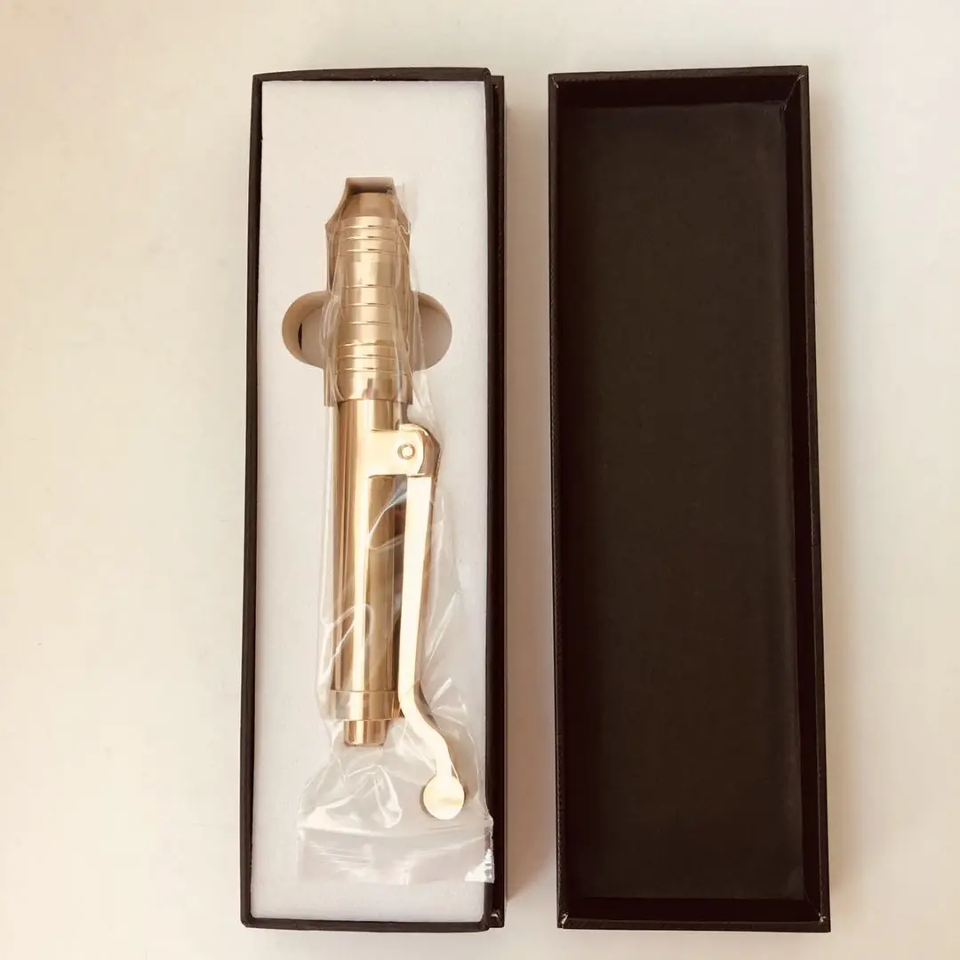 

5ML HOT GOLDEN Customizable LOGO Hyaluron Gun Adjustable No Needle Injection Hyaluronic Serum Mesotherapy Pen Atomizing Acid