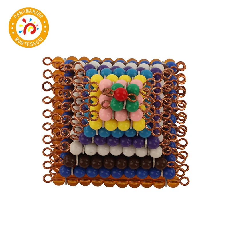 

Montessori Baby Toys Colorful Bead Squares Math Teaching 1 to 10 Preschool Early Learning Educational Toys for Children