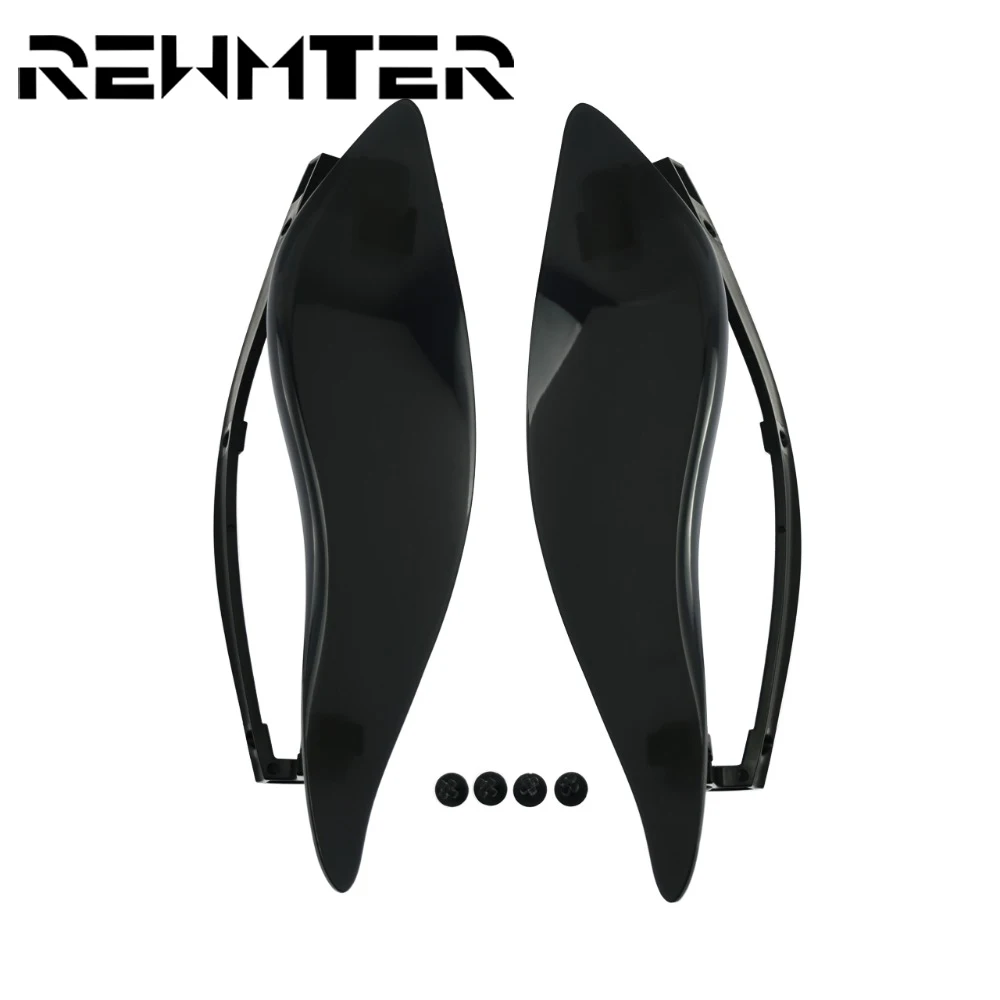REWMTER Motorcycle Smoke ABS Adjustable Air Deflectors Plastic Side Wings For Harley Touring FL 14-16 | Автомобили и мотоциклы