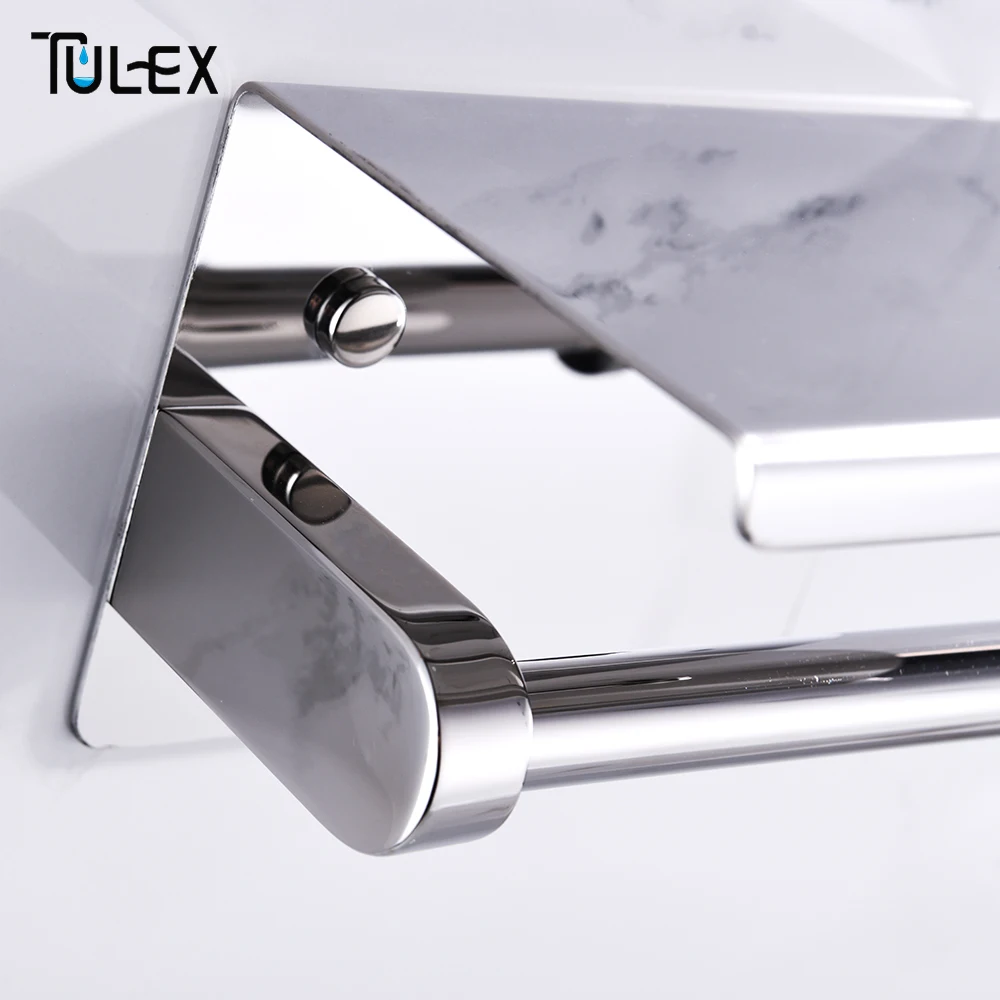 Tulex держатель для туалетной бумаги настенный с полкой SUS304 из нержавеющей стали хромированный аксессуар для ванной комнаты держатель для туалетной бумаги