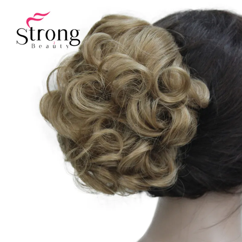 StrongBeauty, короткий конский хвост, накладные волосы, синтетические волосы, волнистые, на заколках, накладные волосы, цвет на выбор