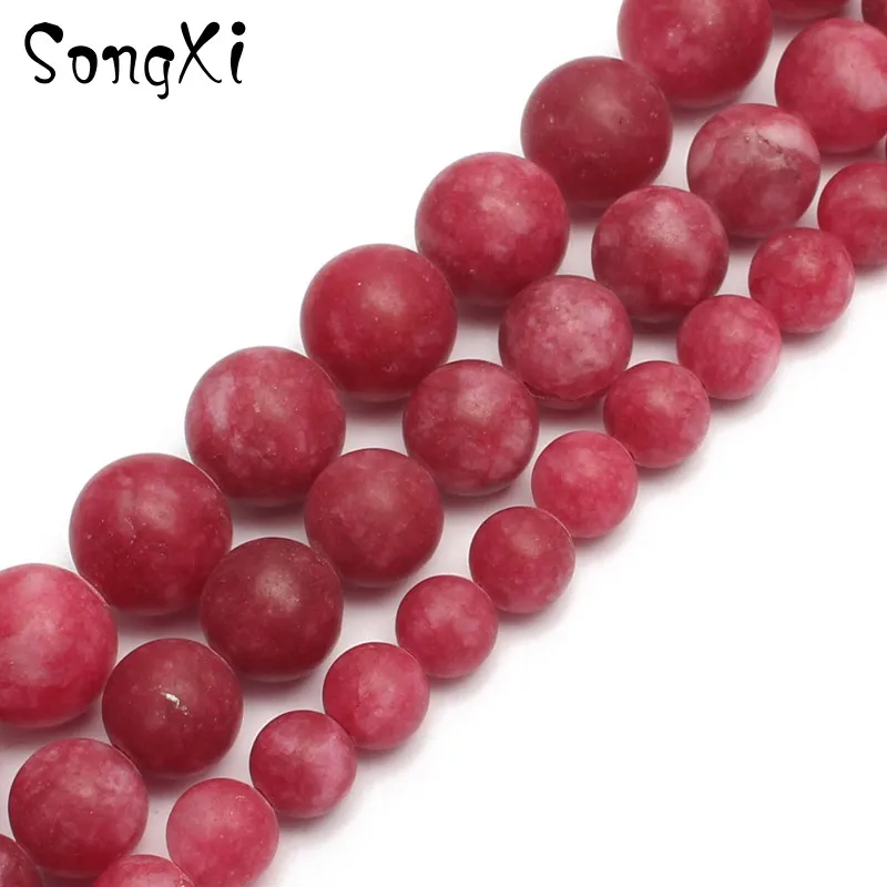 Круглые матовые и красные шарики для самостоятельного изготовления ювелирных