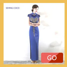 Sheng Coco традиционное китайское платье Ципао с кисточками велюр и сатин длинные отличные вечерние платья в восточном стиле Qi Pao