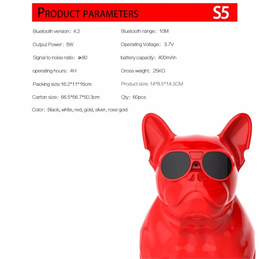 Makescc S5 полный Aerobull Nano беспроводной Bluetooth динамик бульдог динамик открытый портативный HIFI бас динамик многоцелевой