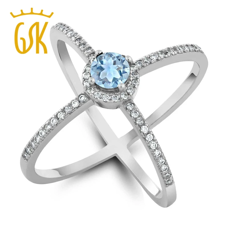 Кольцо GemStoneKing из стерлингового серебра 925 пробы 1 27 карат круглый натуральный