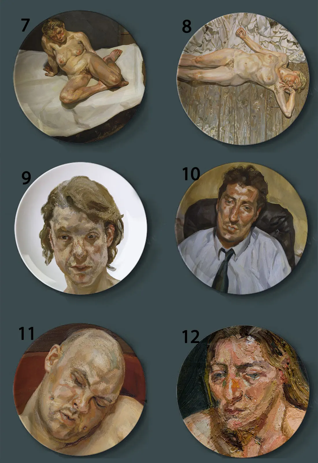Lucian Freud Paintign декоративная тарелка, подвесная тарелка, духовный мир, керамическое блюдо, реалистичный характер, живопись, ирландский паб, Декор