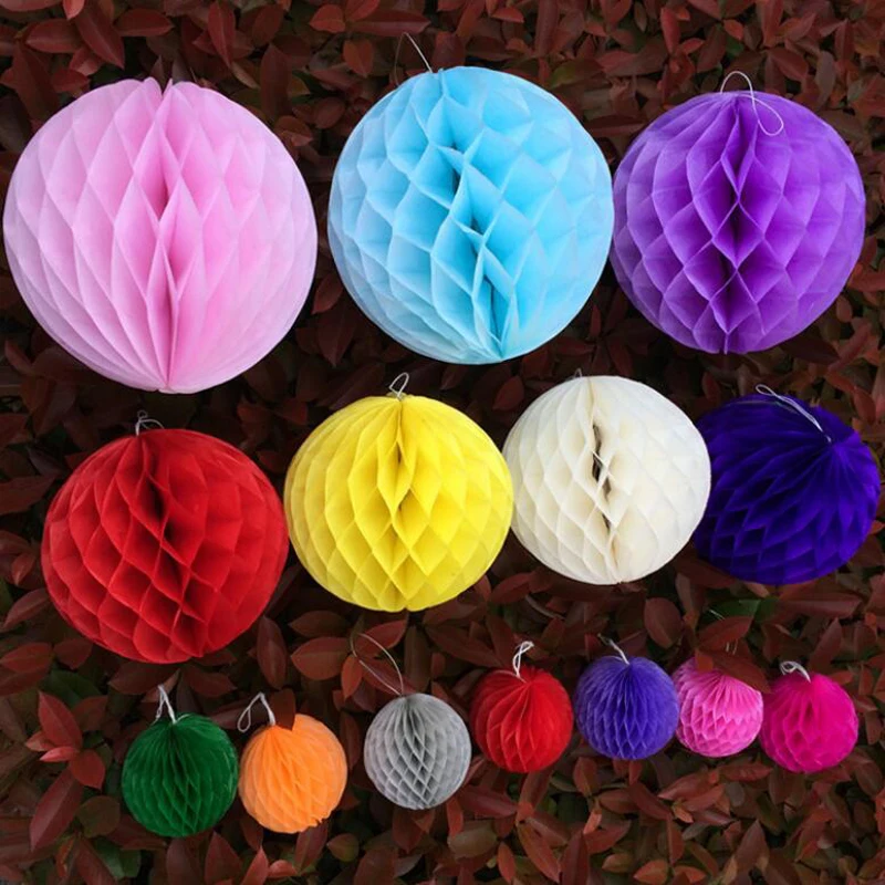 

10PCS/Lot 4''(10cm) Decorative Black Grey Flower Paper Lantern Honeycomb Ball Wedding Kid Birthday baby shower Party Decoration