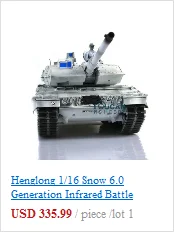 Henglong 1/16 зеленый 6,0 версия инфракрасный боевой Leopard2A6 rc Танк 3889 отдача ствола металлический трек Резина TH12771