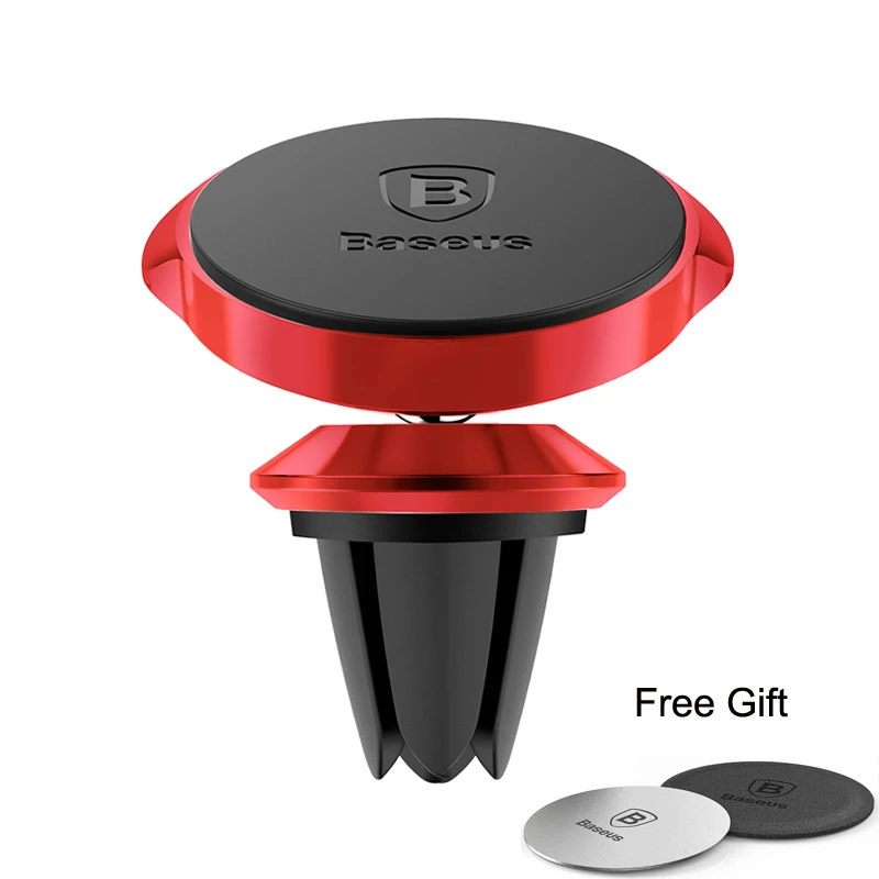 Air Vent Red Магнитный автомобильный держатель для телефона Baseus для iPhone 11 Pro Max samsung S10, держатель для телефона в автомобиле, магнитный держатель для мобильного телефона, подставка - Цвет: Air Vent Red